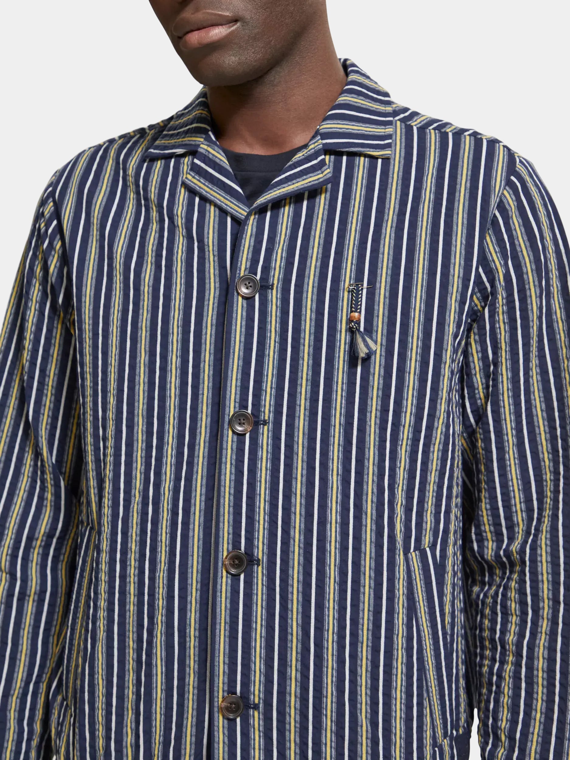 Seersucker blouson jacket - Scotch & Soda NZ