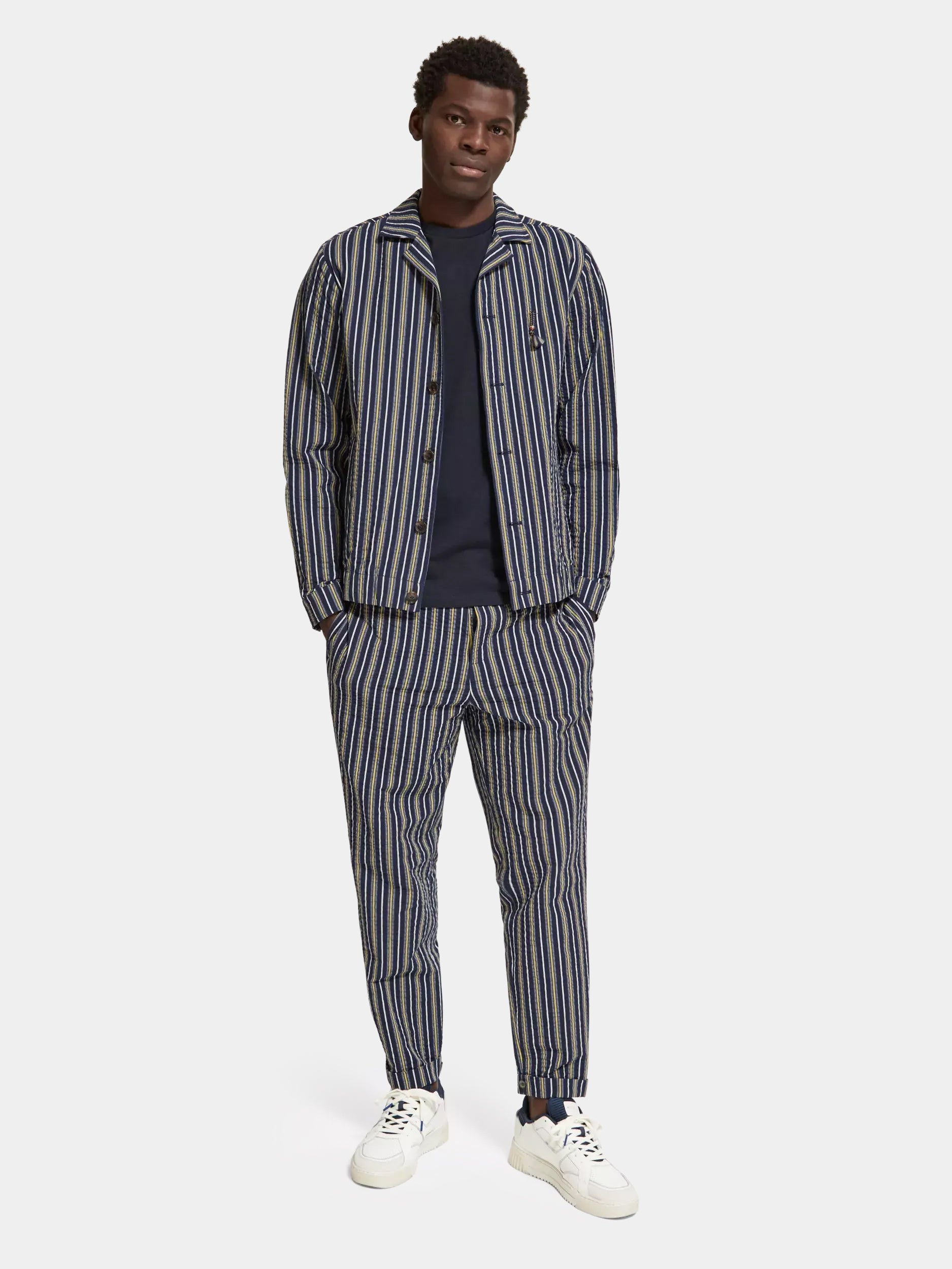Seersucker blouson jacket - Scotch & Soda NZ