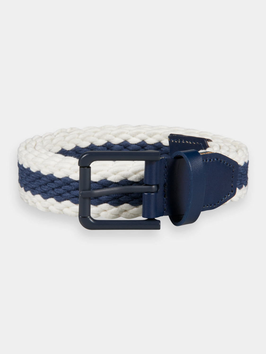 Leather trimmed cord belt - Scotch & Soda NZ