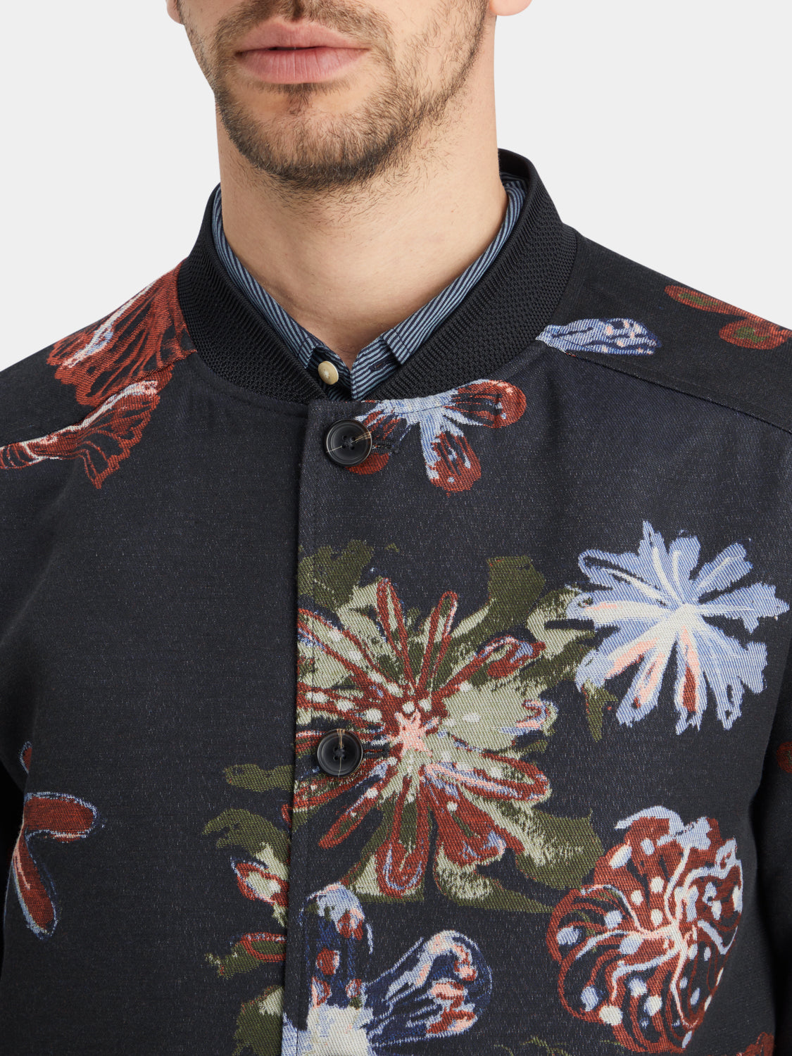 Jacquard bomber jacket - Scotch & Soda NZ