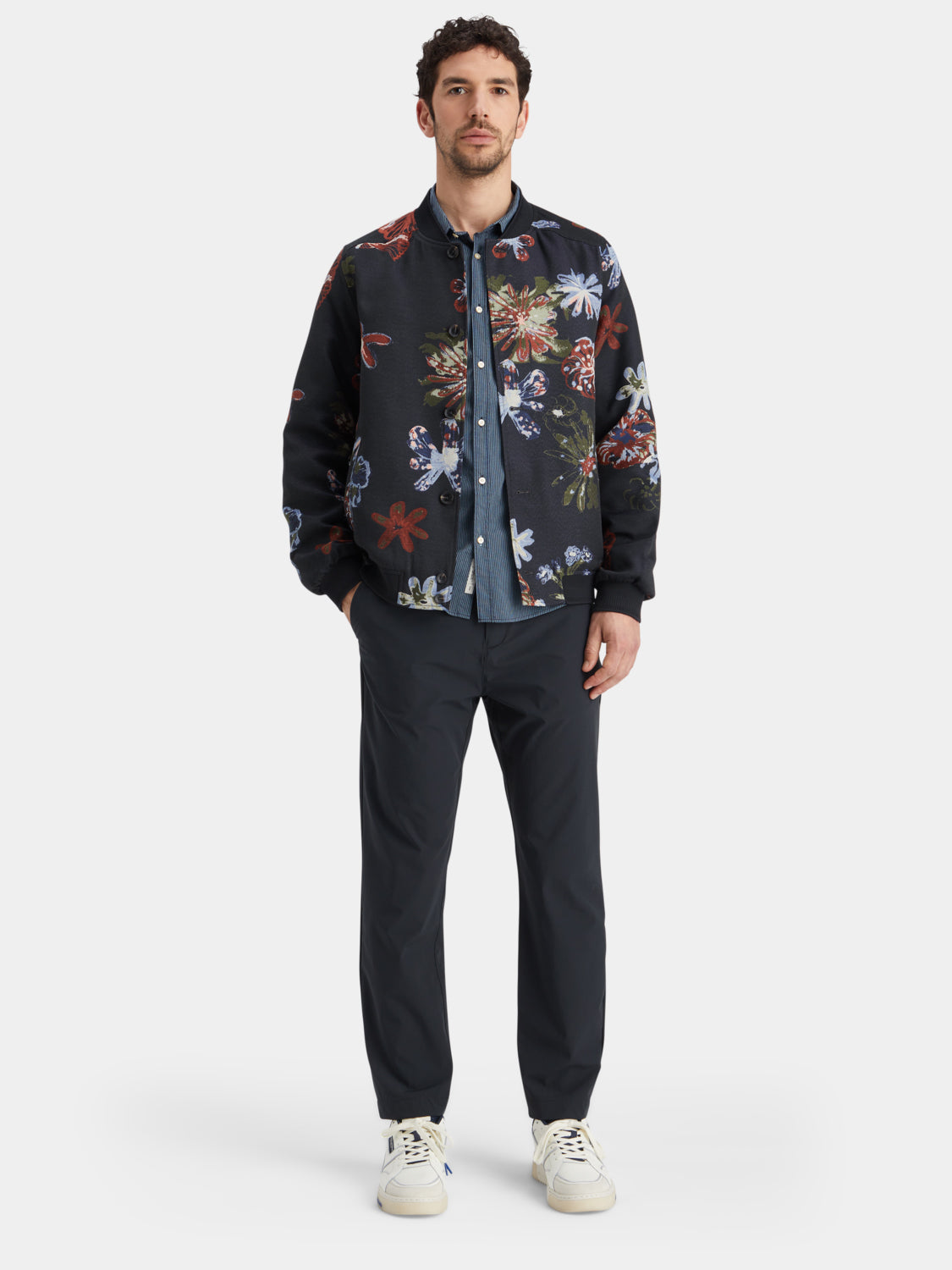 Jacquard bomber jacket - Scotch & Soda NZ