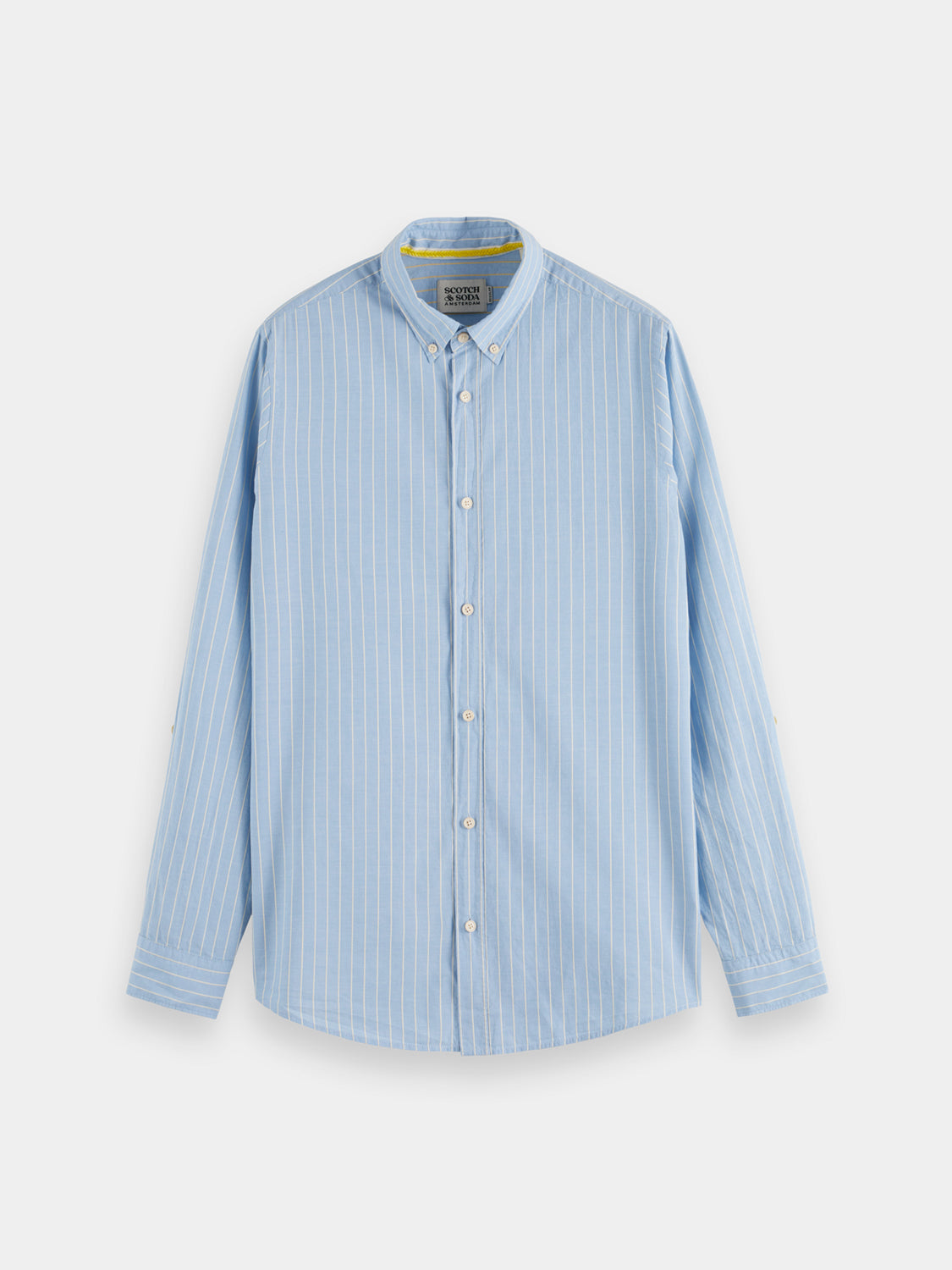 Yarn-dyed dobby striped shirt - Scotch & Soda NZ