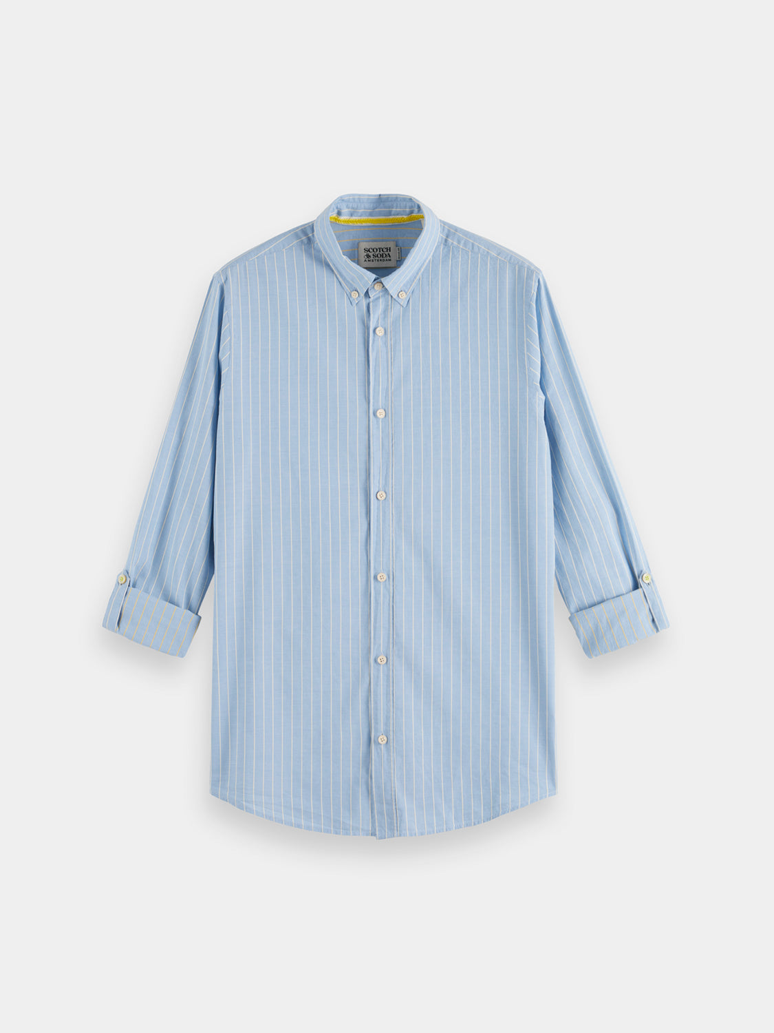 Yarn-dyed dobby striped shirt - Scotch & Soda NZ