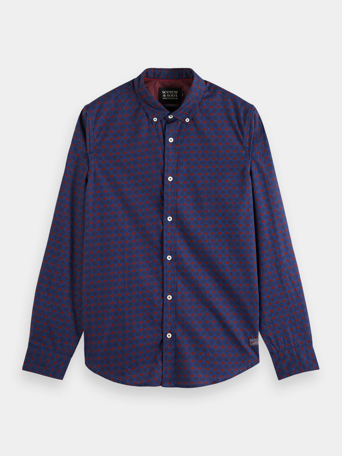Slim fit ditsy printed shirt - Scotch & Soda NZ