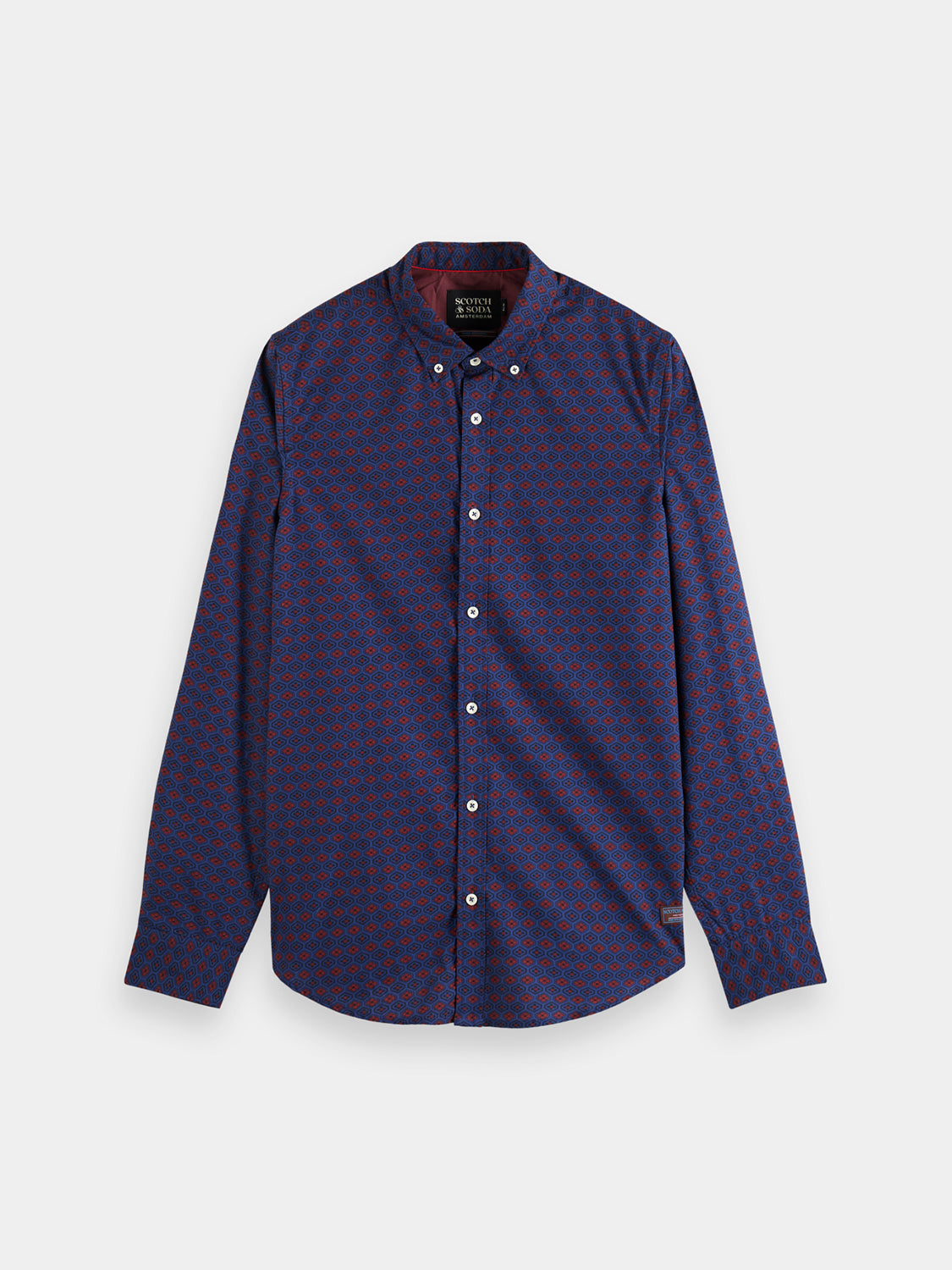 Slim fit ditsy printed shirt - Scotch & Soda NZ