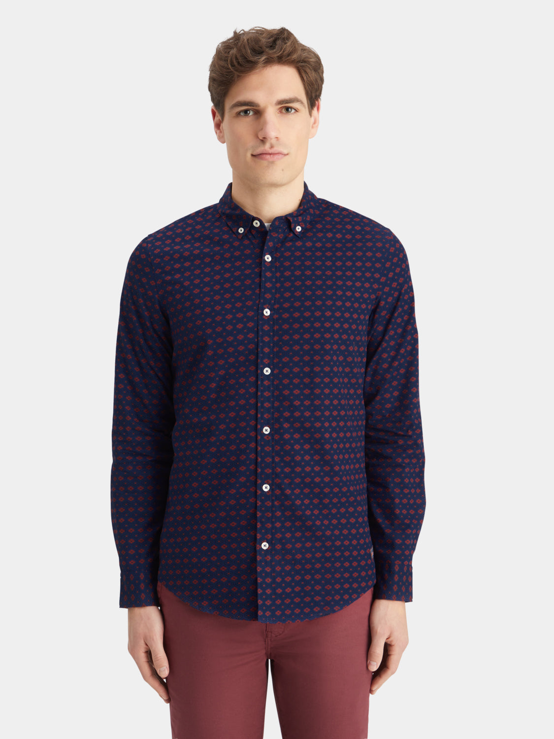 Slim fit ditsy printed shirt - Scotch & Soda NZ