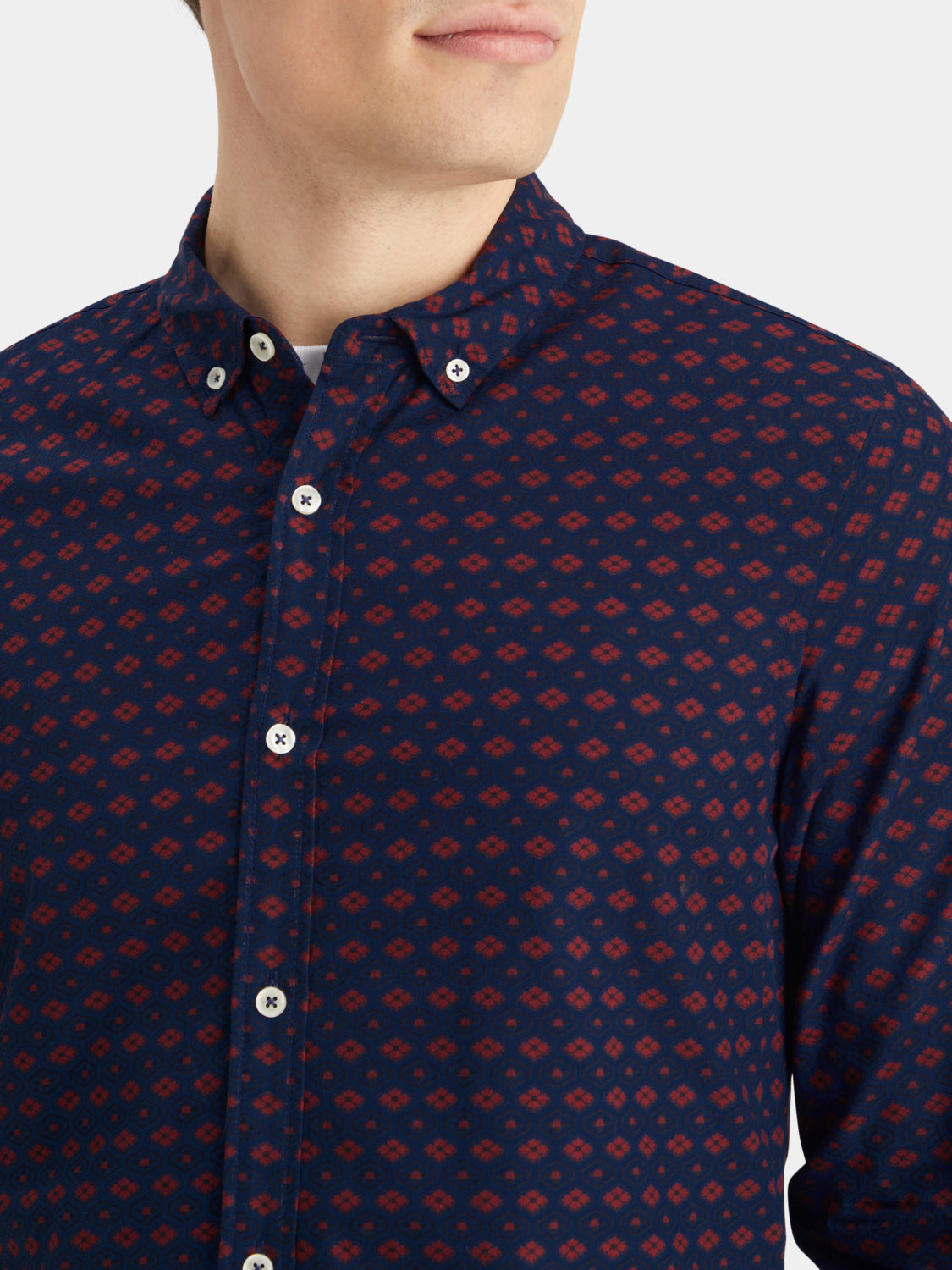 Slim fit ditsy printed shirt - Scotch & Soda NZ