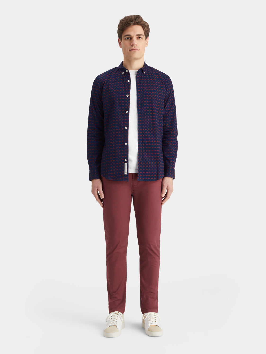 Slim fit ditsy printed shirt - Scotch & Soda NZ