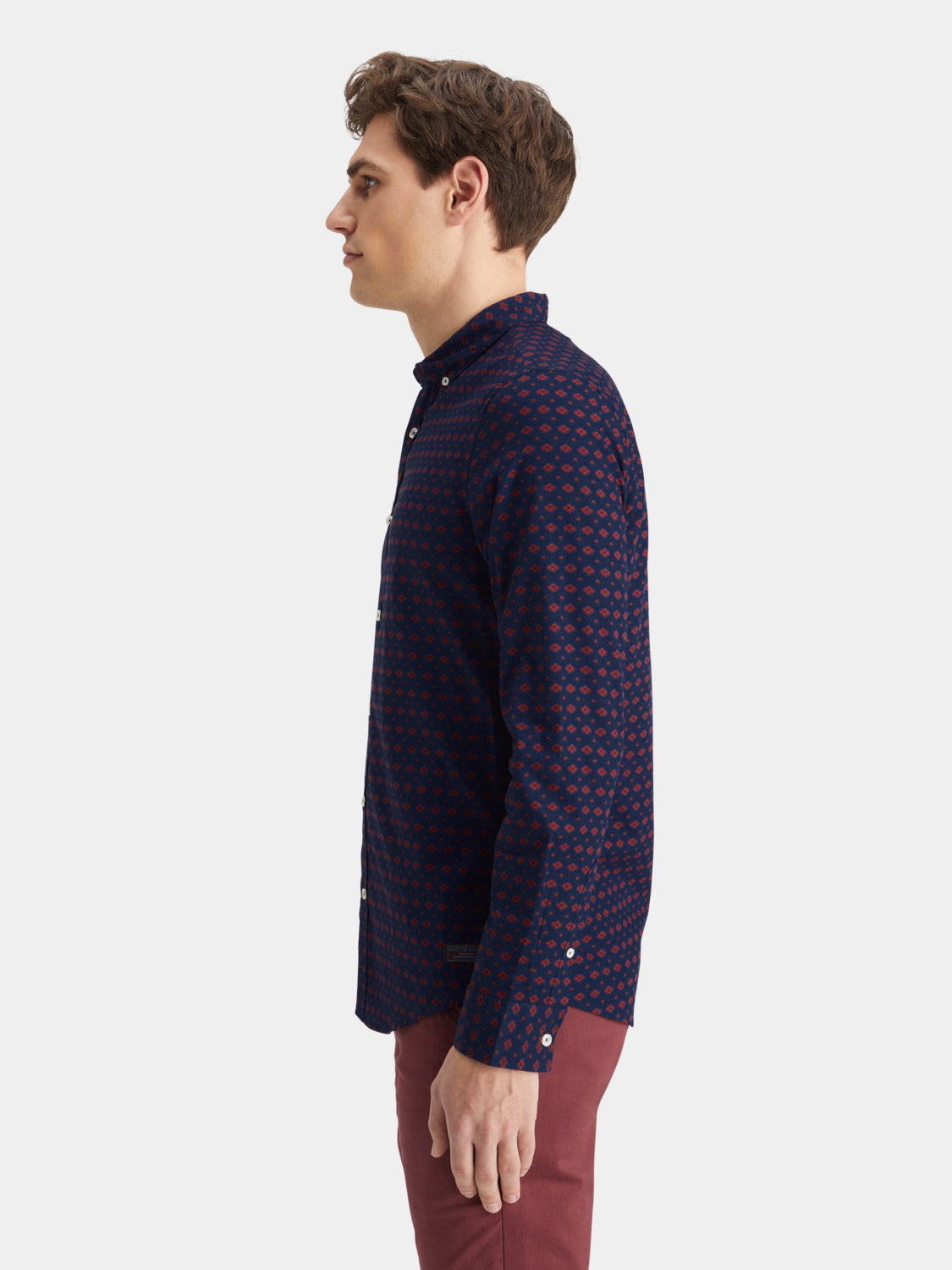 Slim fit ditsy printed shirt - Scotch & Soda NZ