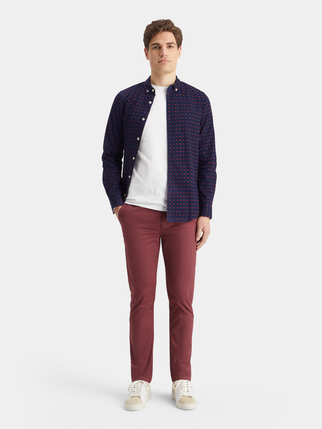 Slim fit ditsy printed shirt - Scotch & Soda NZ