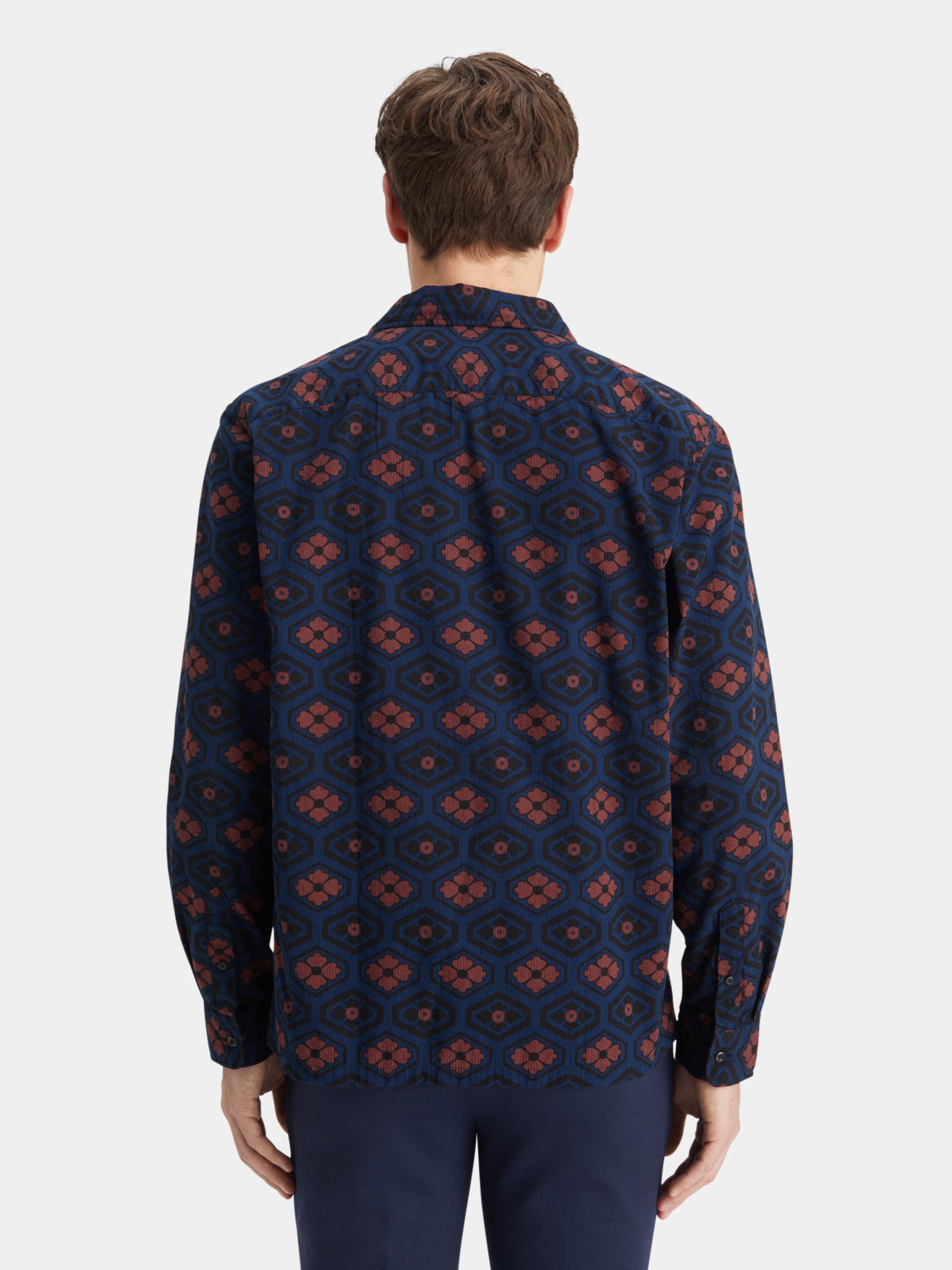 Printed seersucker shirt - Scotch & Soda NZ
