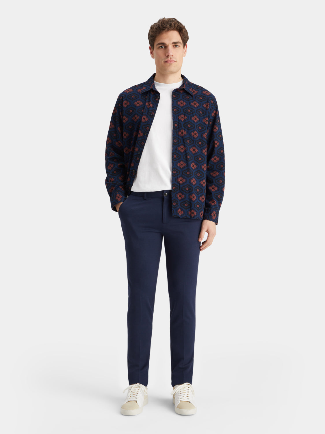Printed seersucker shirt - Scotch & Soda NZ