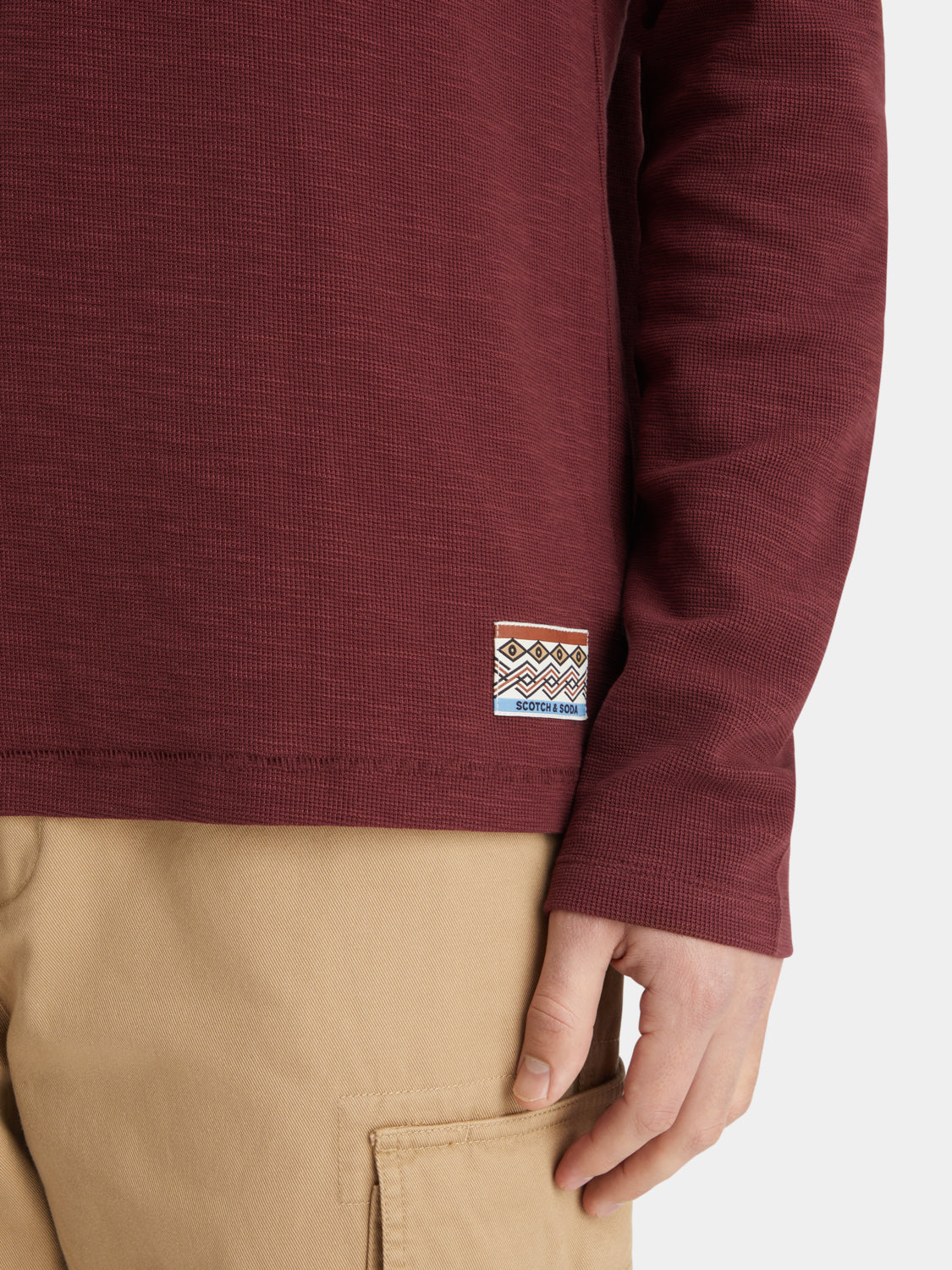 Blanket stitch t-shirt - Scotch & Soda NZ