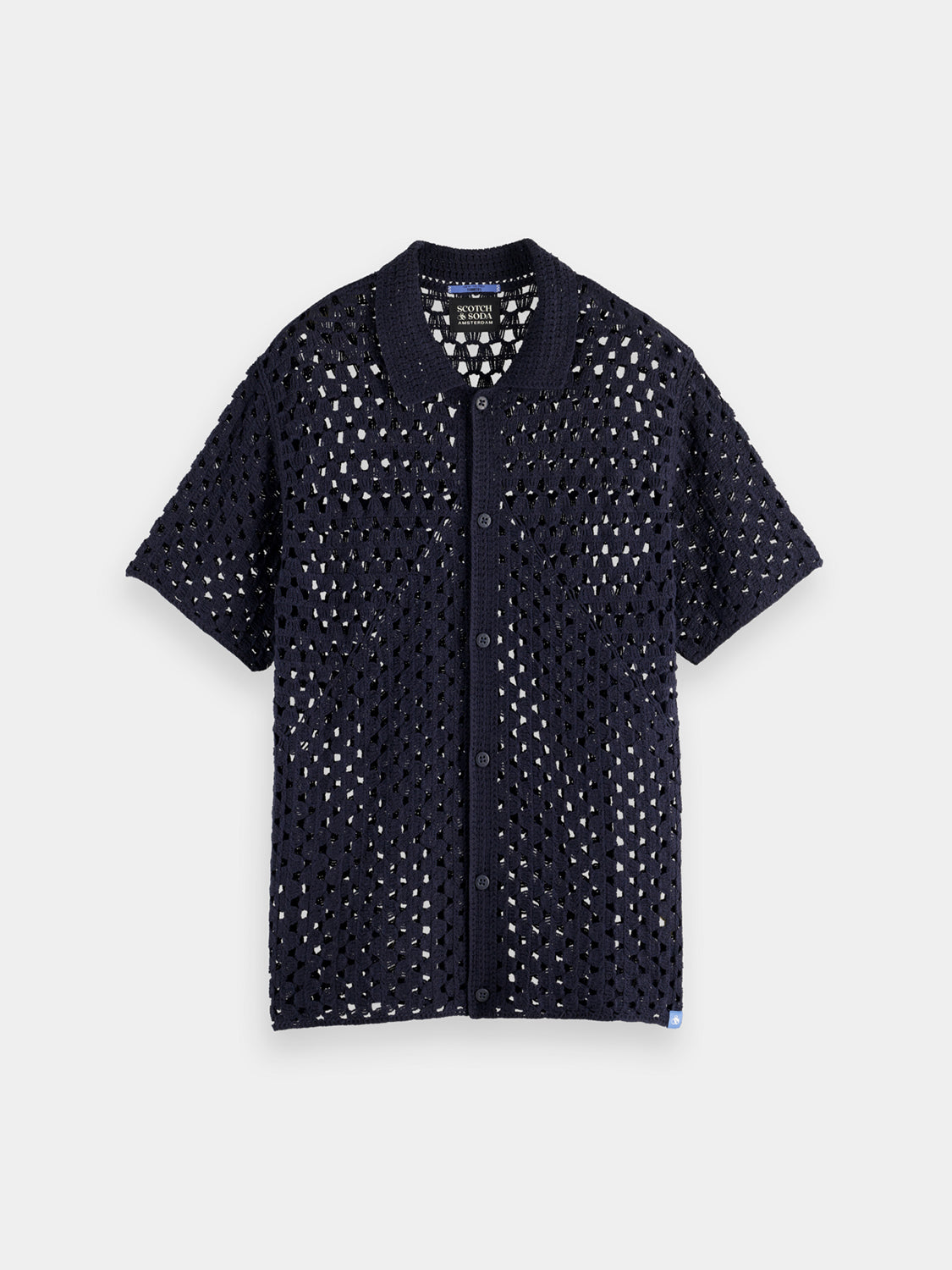 Crochet knitted shirt - Scotch & Soda NZ