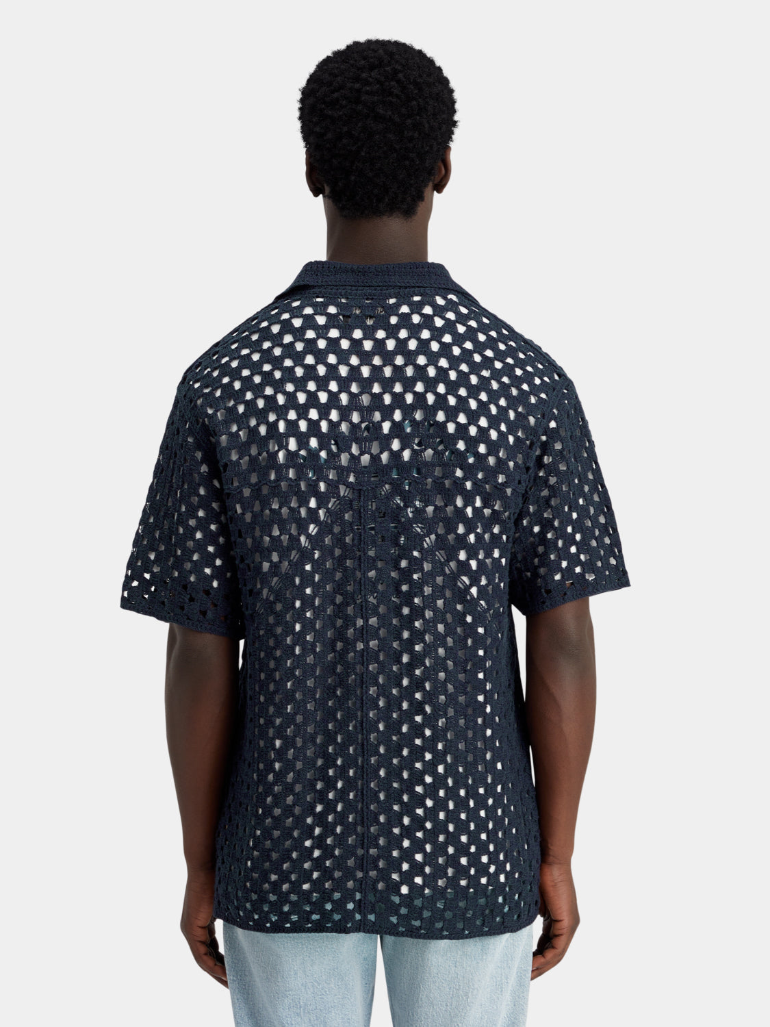 Crochet knitted shirt - Scotch & Soda NZ