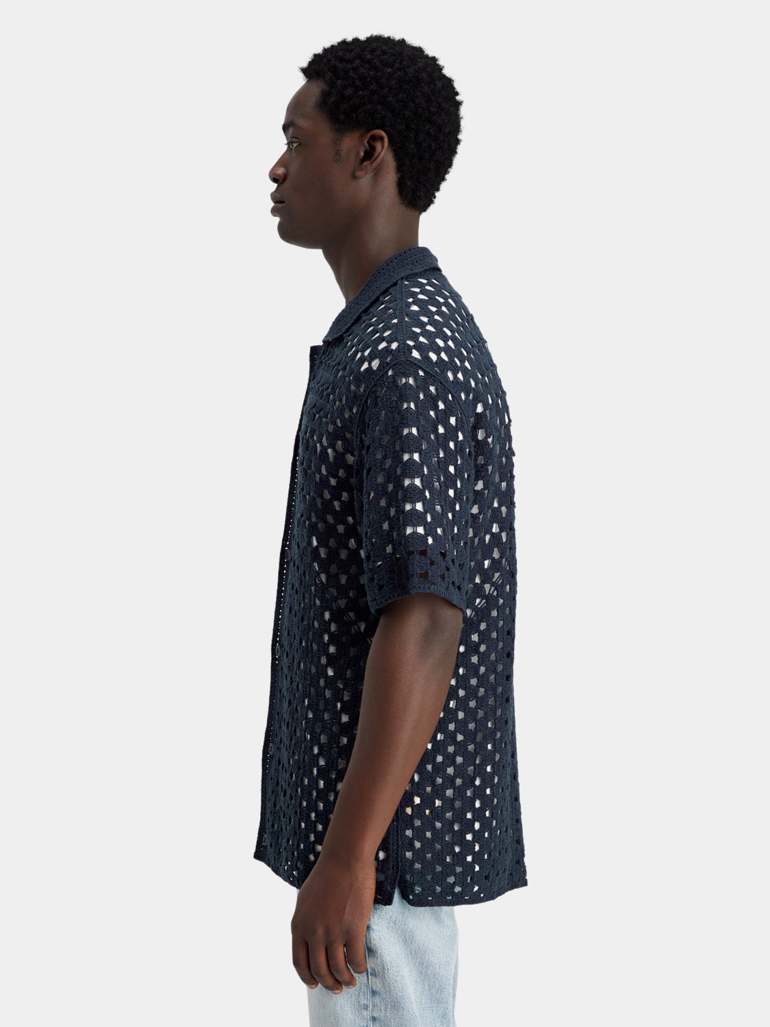 Crochet knitted shirt - Scotch & Soda NZ