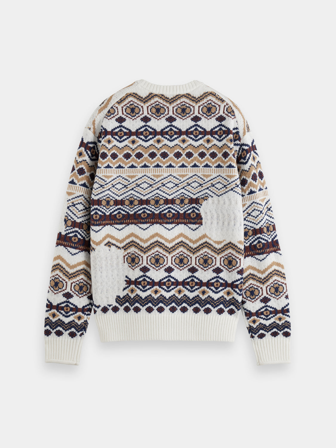 Dropped shoulder jacquard knit - Scotch & Soda NZ