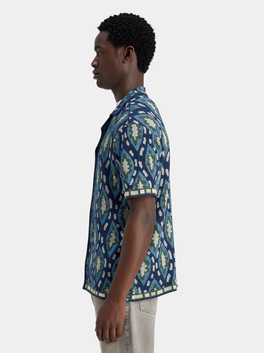 Jacquard knitted shirt - Scotch & Soda NZ
