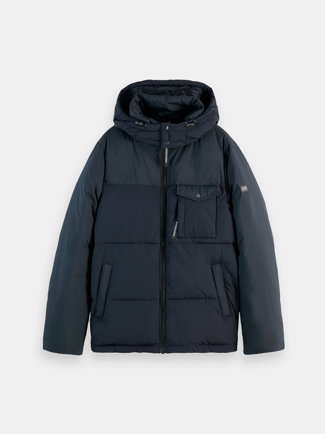 Hooded puffer jacket - Scotch & Soda NZ