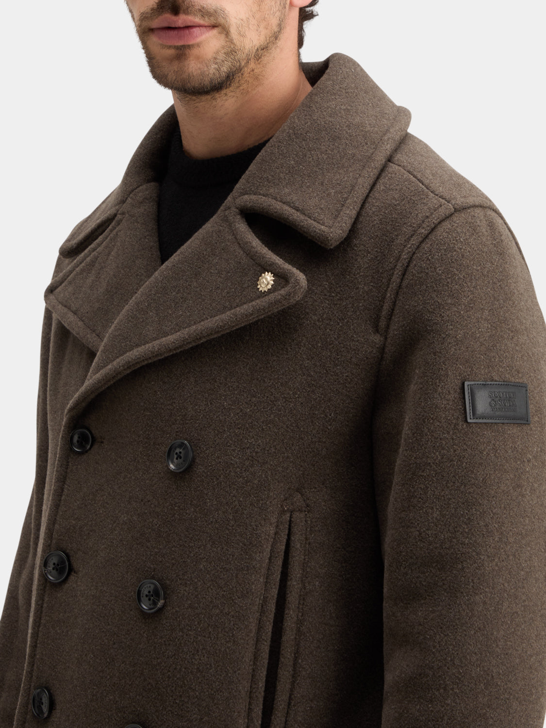Wool blend peacoat - Scotch & Soda NZ