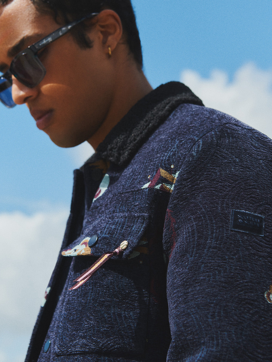 Jacquard trucker jacket - Scotch & Soda NZ