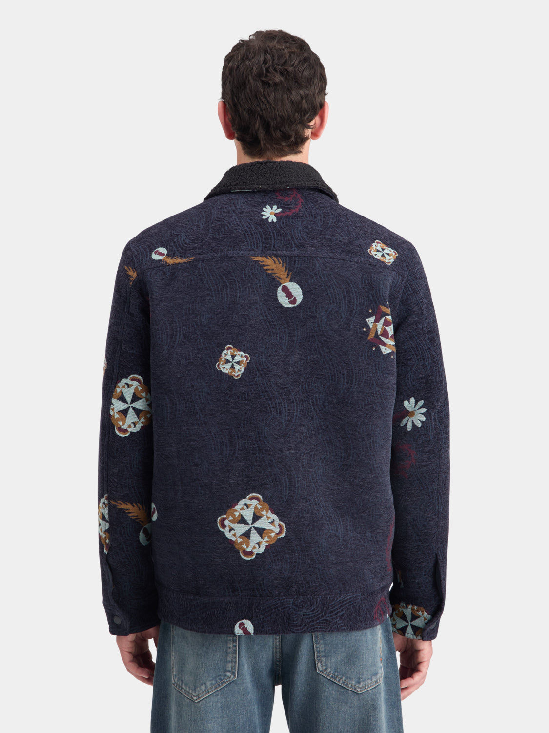 Jacquard trucker jacket - Scotch & Soda NZ