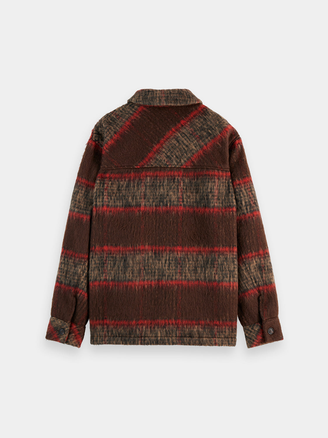 Brushed wool blend overshirt - Scotch & Soda NZ