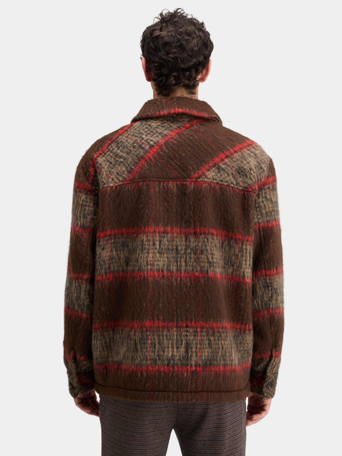 Brushed wool blend overshirt - Scotch & Soda NZ