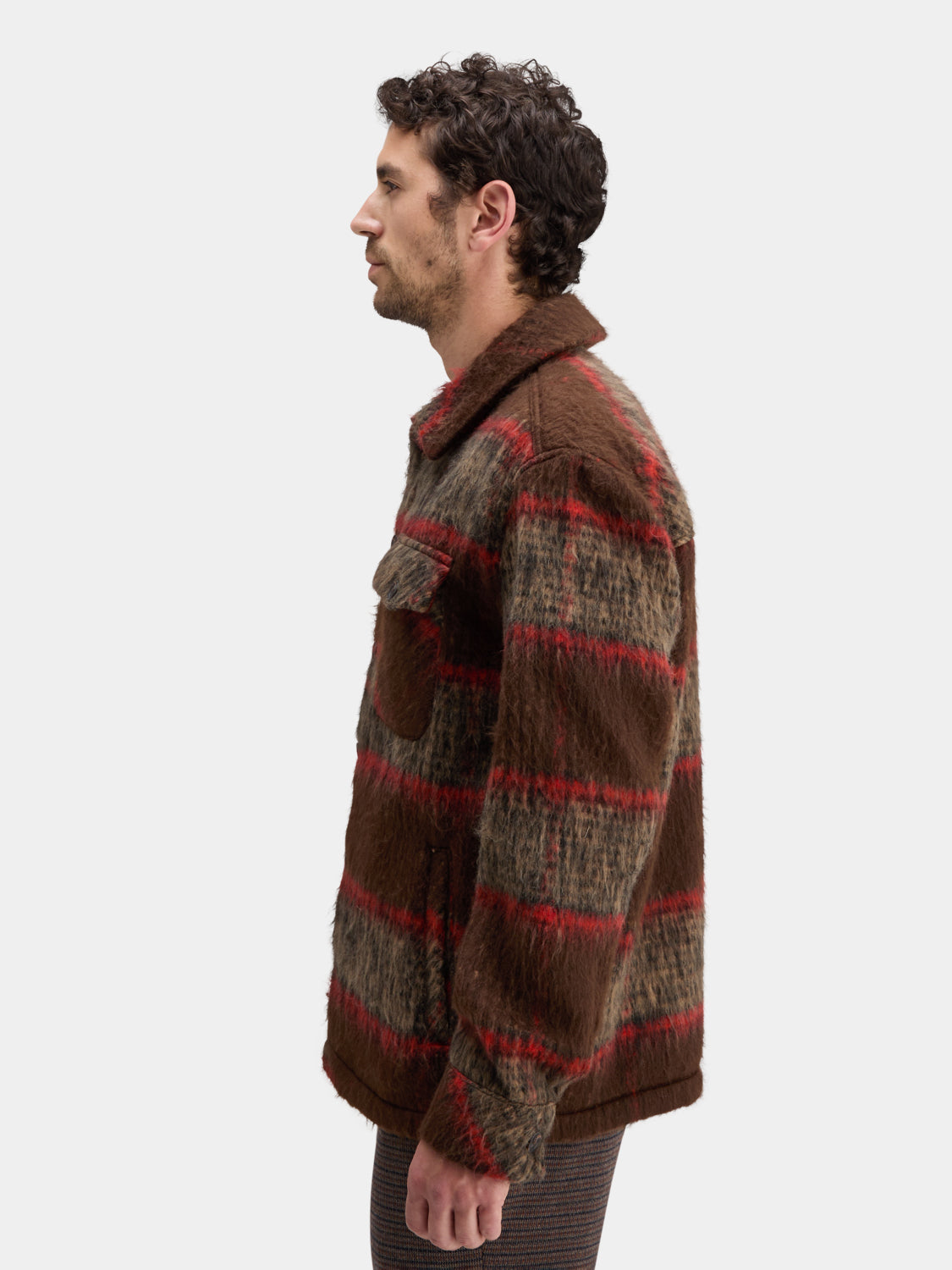 Brushed wool blend overshirt - Scotch & Soda NZ