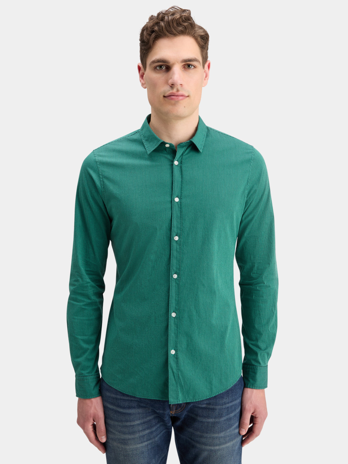 Poplin striped shirt - Scotch & Soda NZ