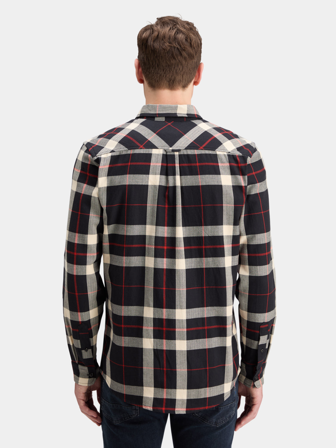 Herringbone check shirt - Scotch & Soda NZ