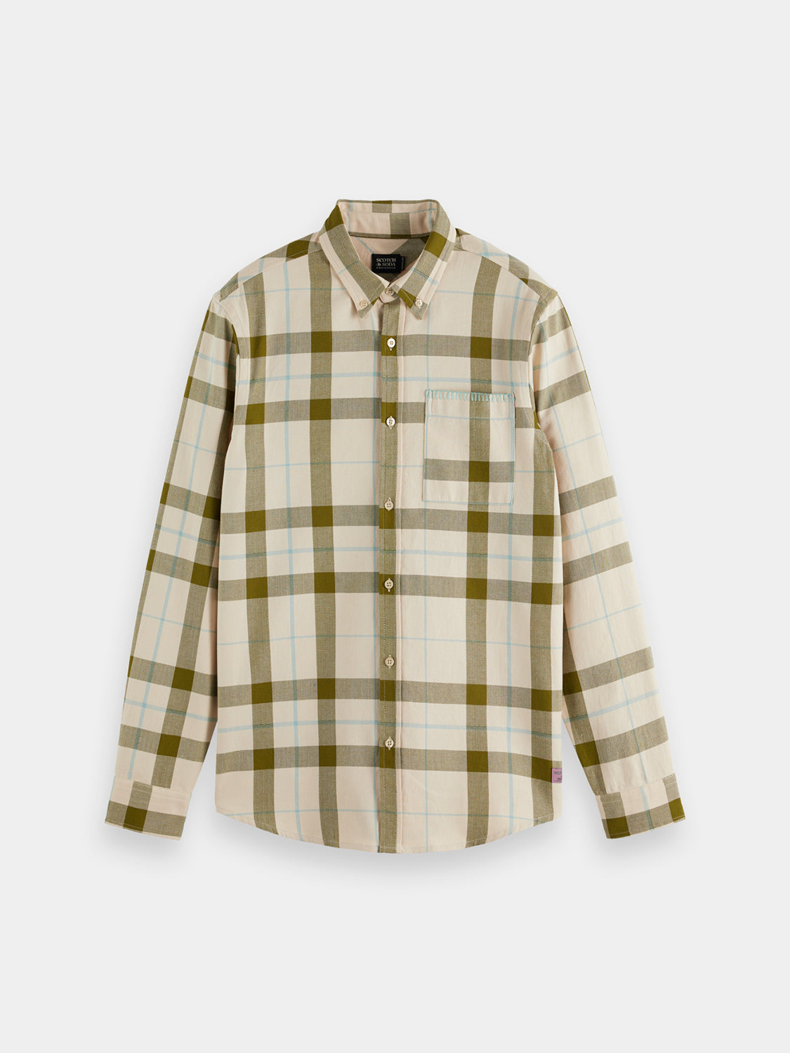 Herringbone check shirt - Scotch & Soda NZ