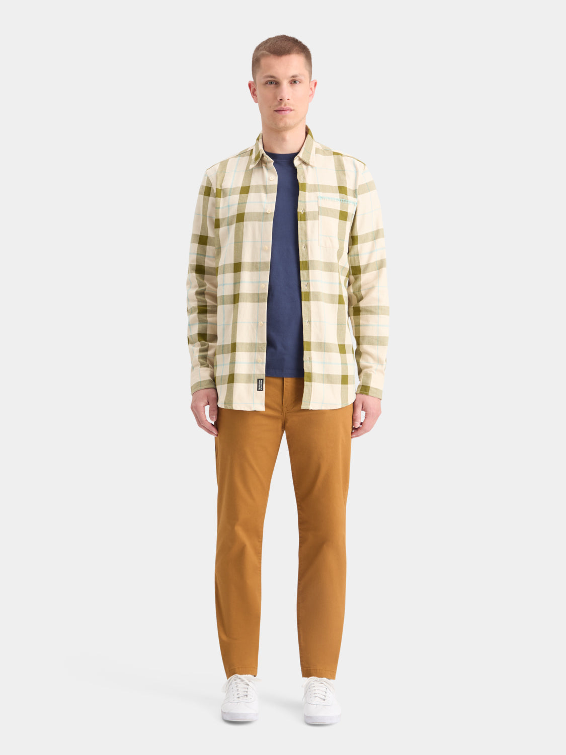 Herringbone check shirt - Scotch & Soda NZ
