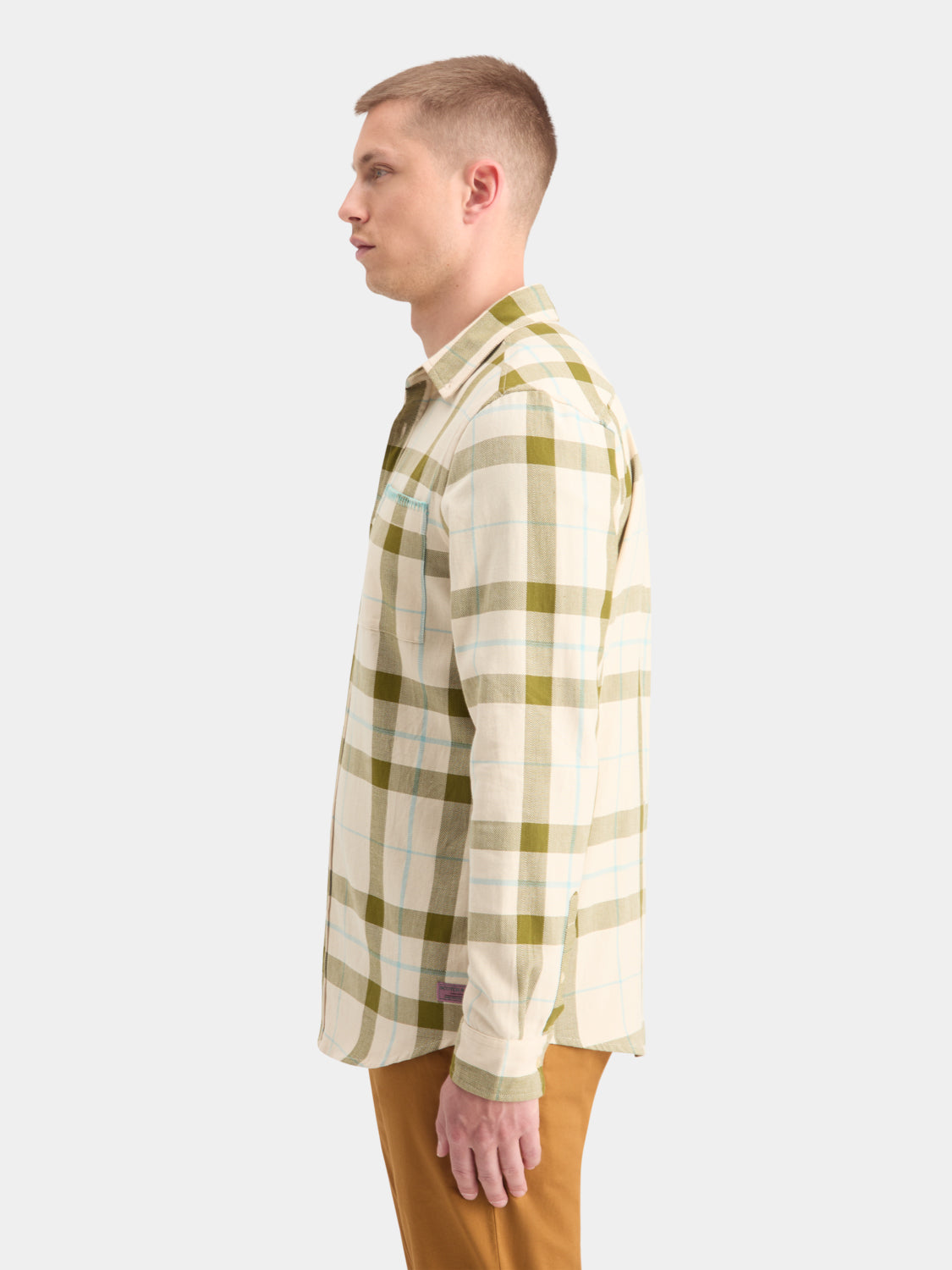 Herringbone check shirt - Scotch & Soda NZ