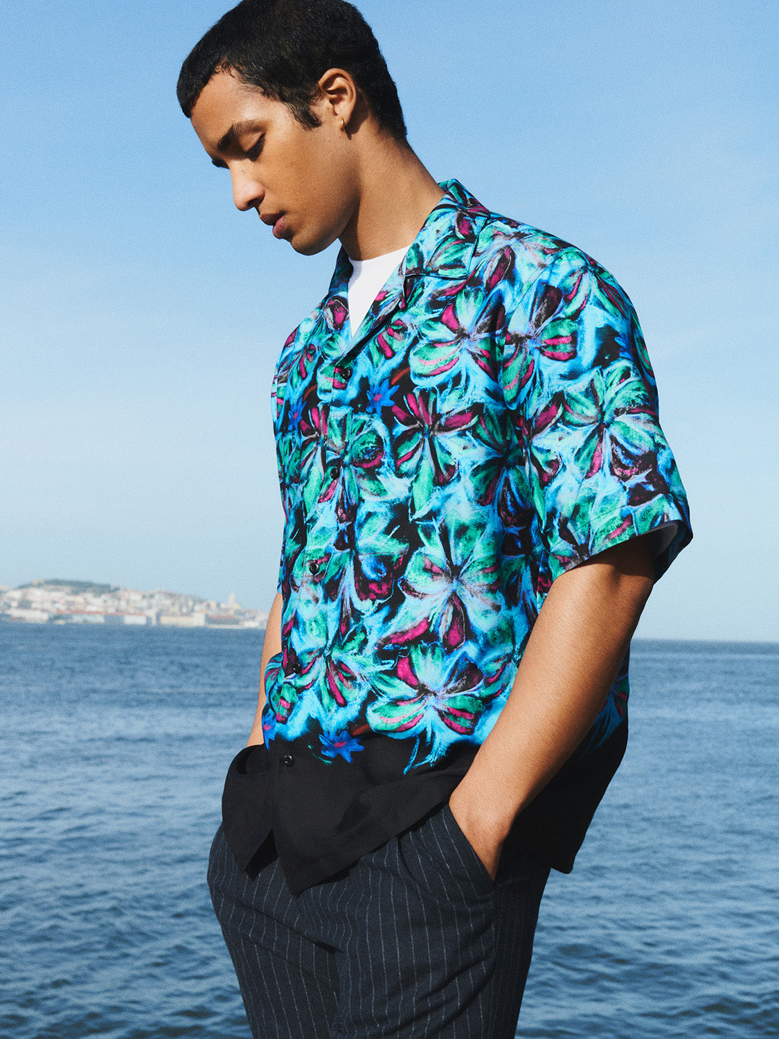 Printed tencel shirt - Scotch & Soda NZ