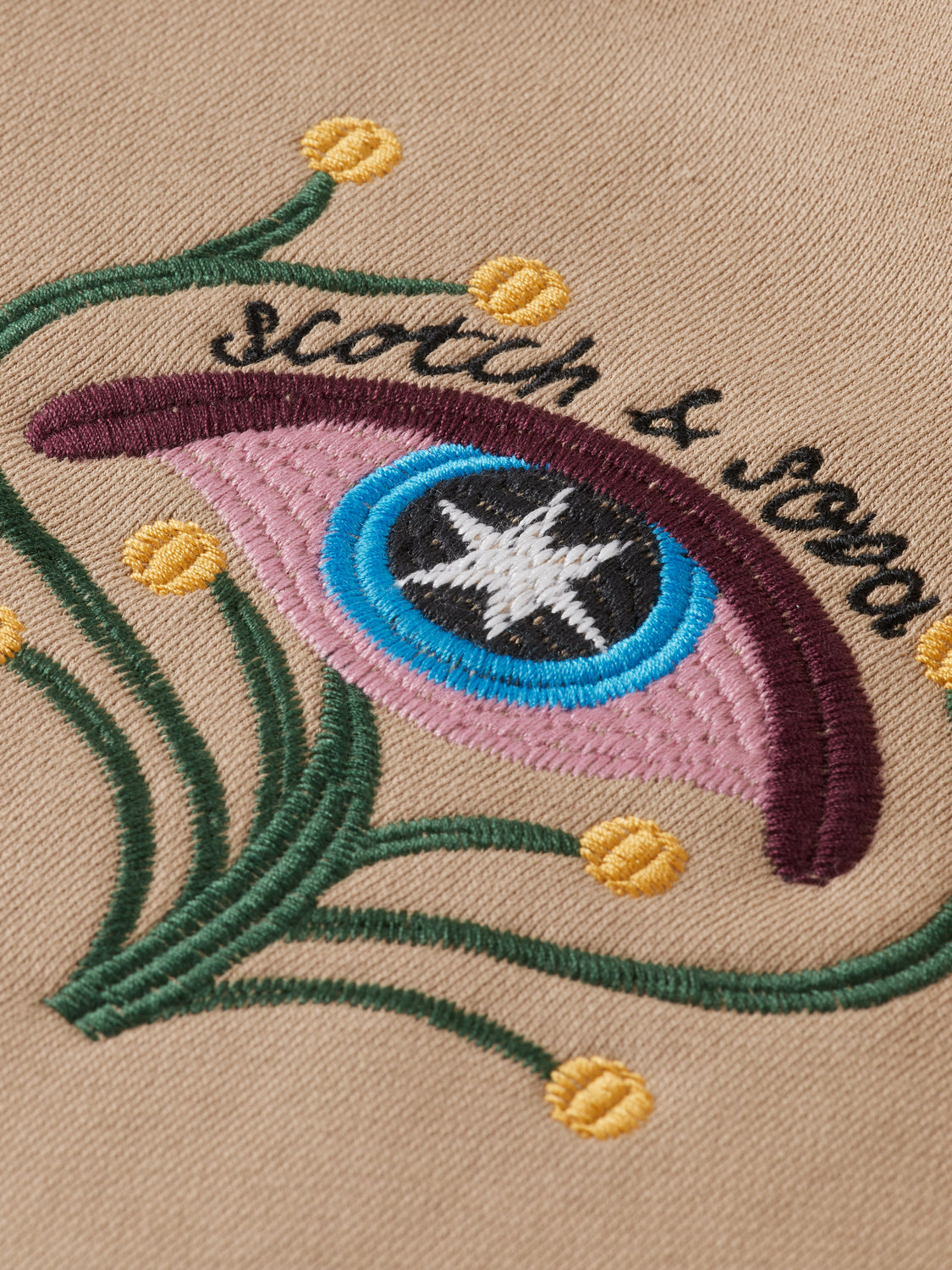 Embroidered artwork sweatshirt - Scotch & Soda NZ
