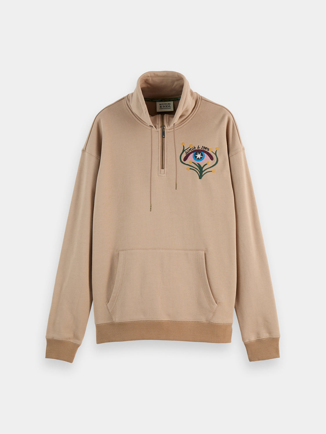 Embroidered artwork sweatshirt - Scotch & Soda NZ