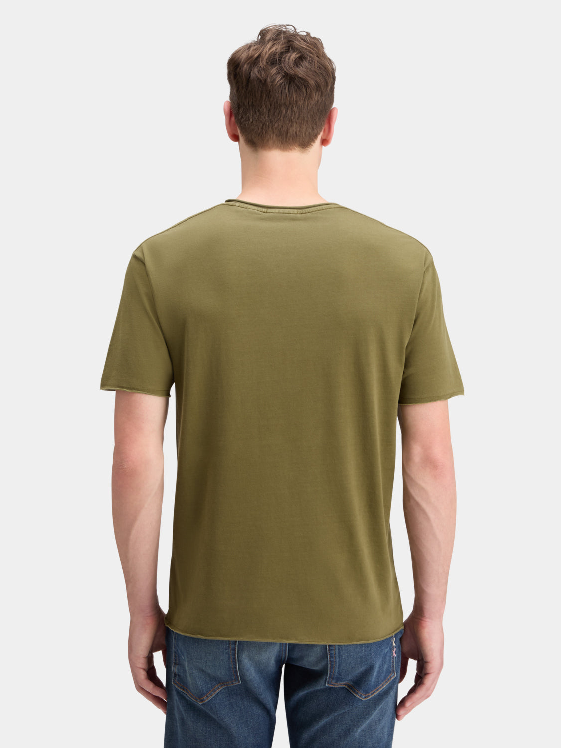 Raw edge garment-dyed t-shirt - Scotch & Soda NZ