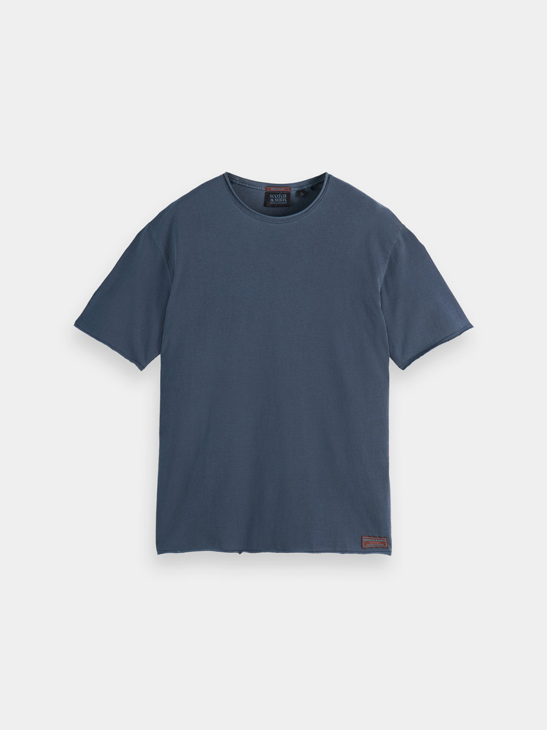 Raw edge garment-dyed t-shirt - Scotch & Soda NZ