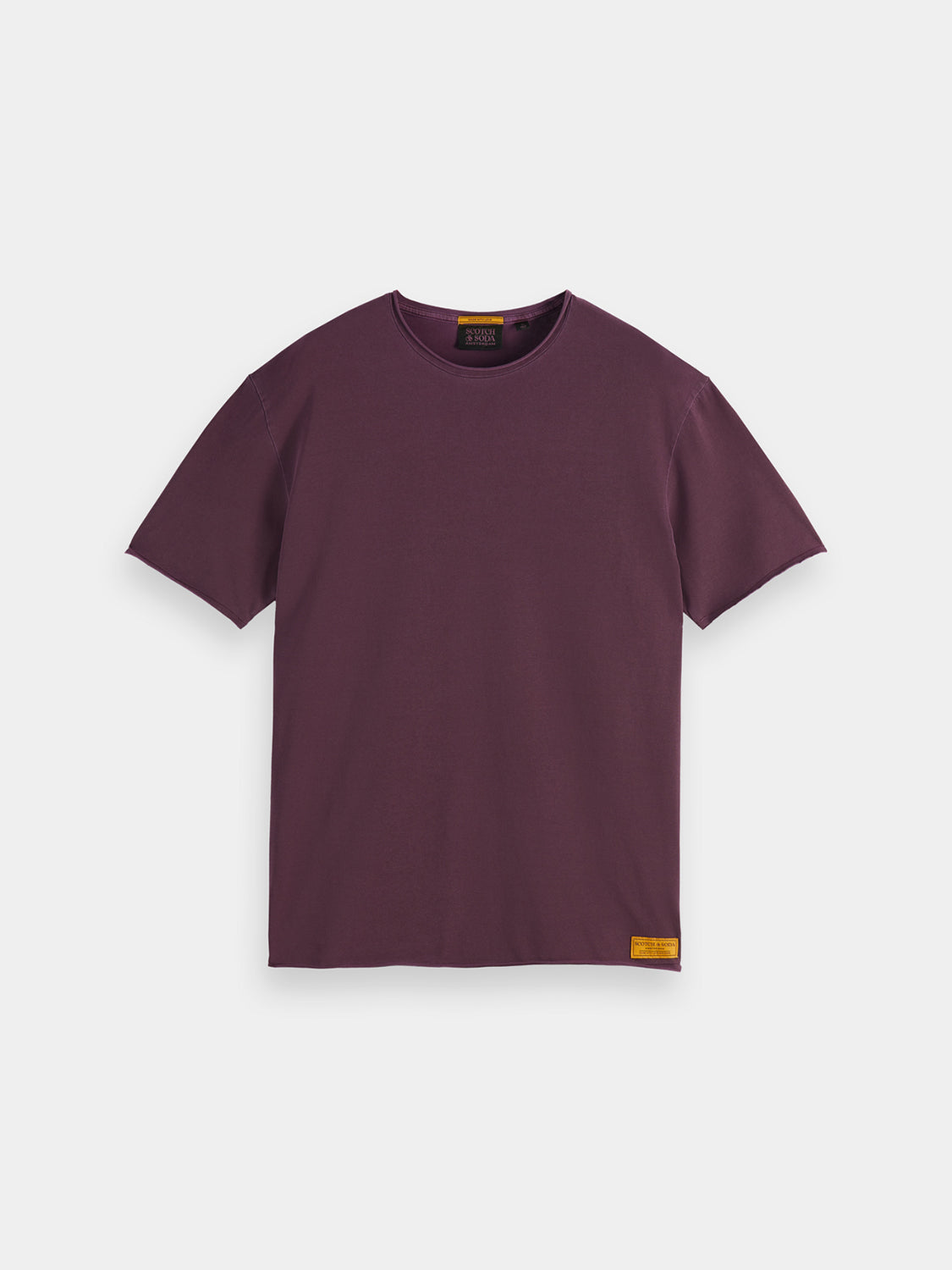 Raw edge garment-dyed t-shirt - Scotch & Soda NZ