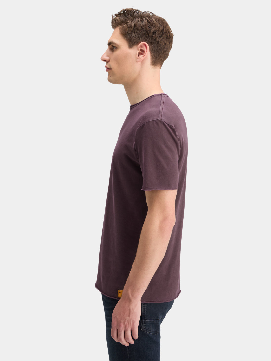 Raw edge garment-dyed t-shirt - Scotch & Soda NZ