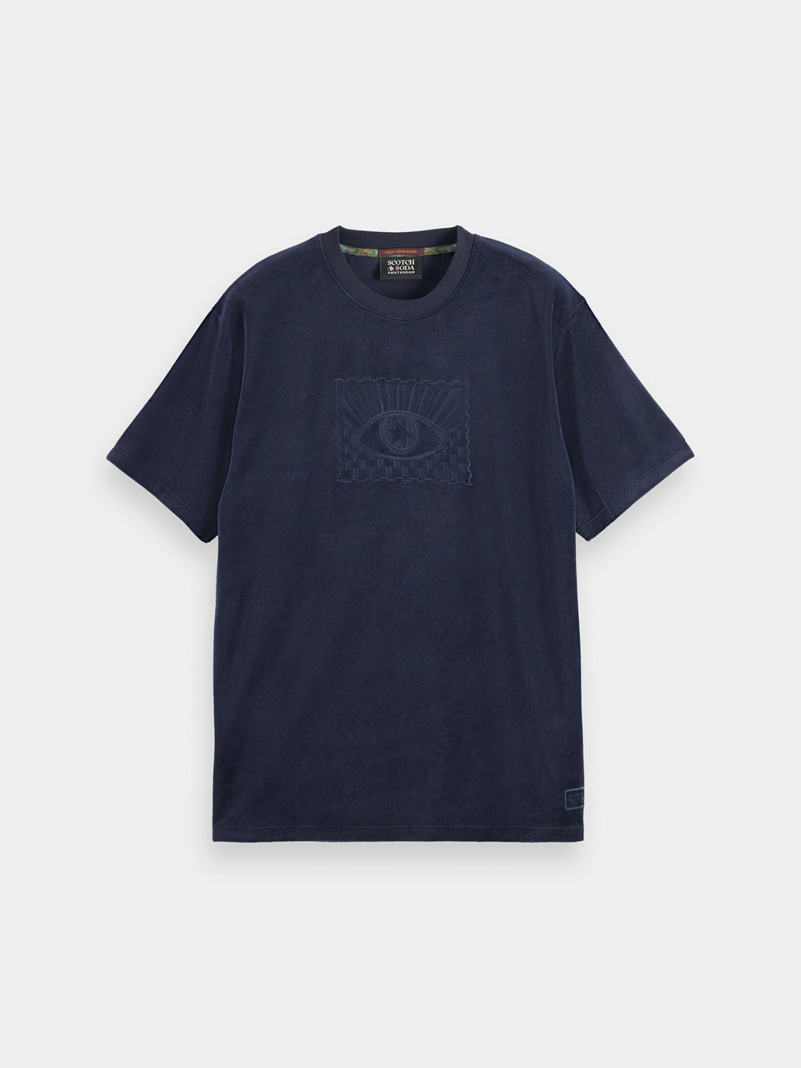 Embroidered velour t-shirt - Scotch & Soda NZ