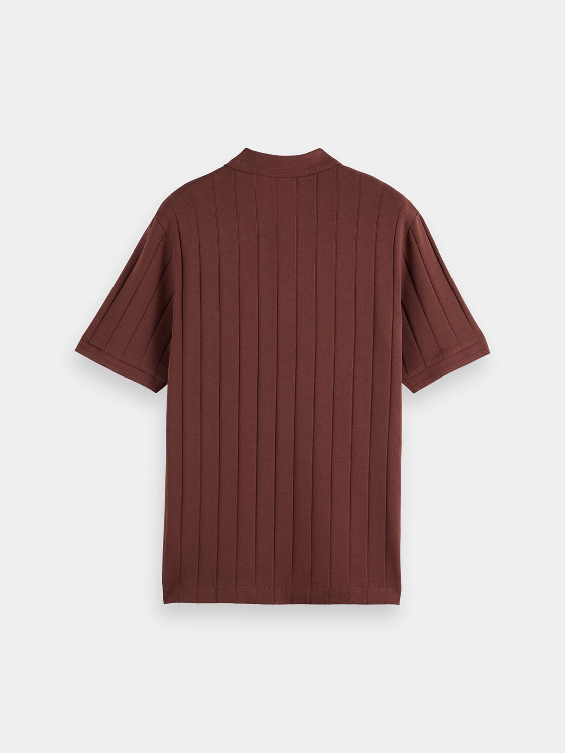 Rib knit polo