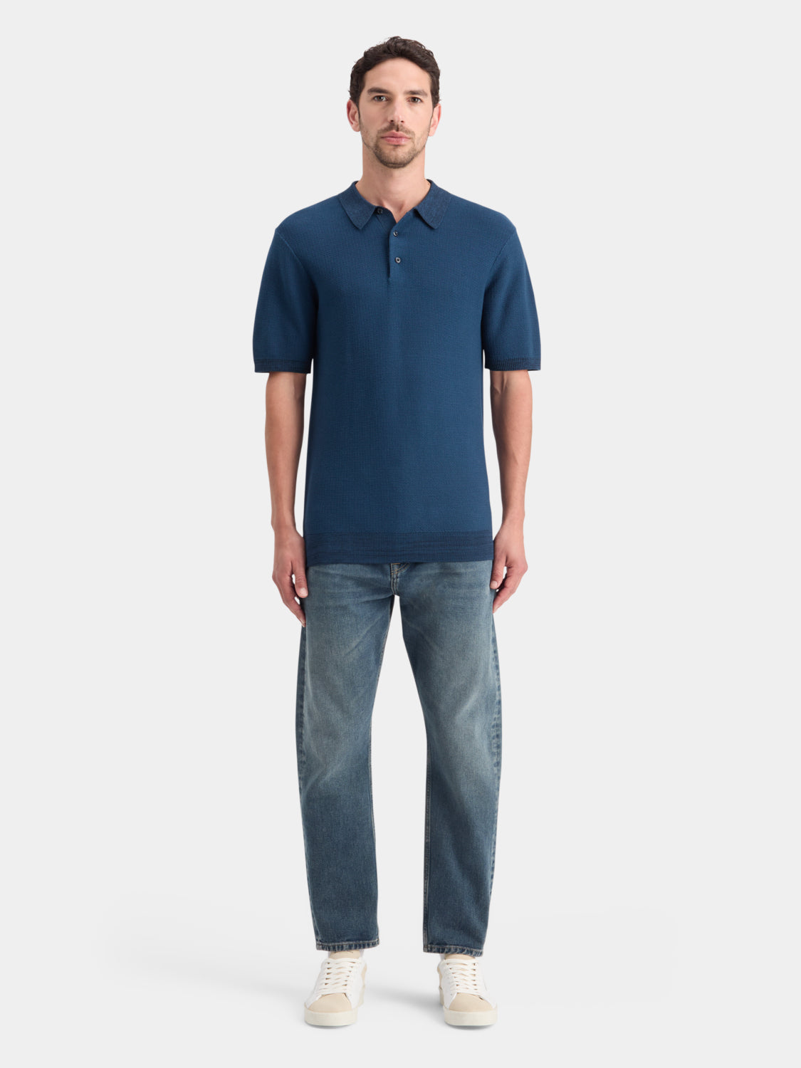 Structured knit polo - Scotch & Soda NZ