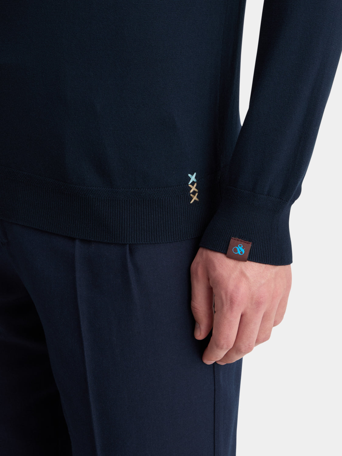 Long sleeved knit polo - Scotch & Soda NZ