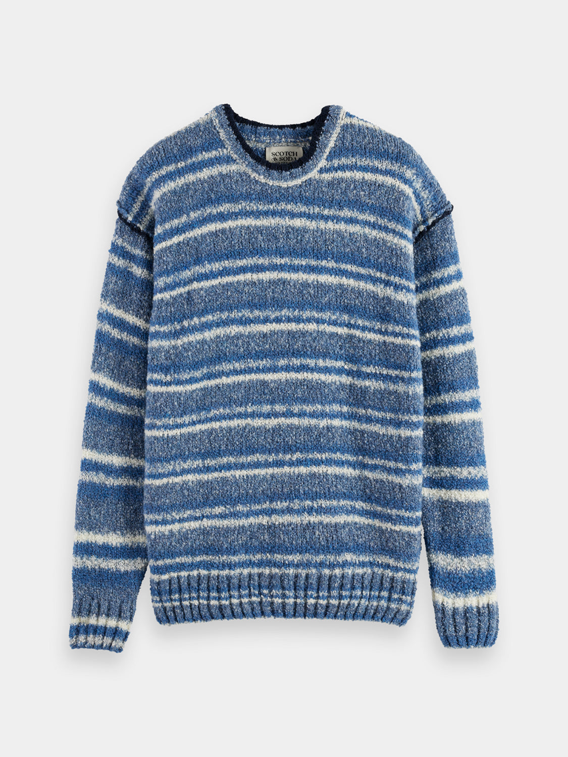 Drop shoulder boucle pullover - Scotch & Soda NZ