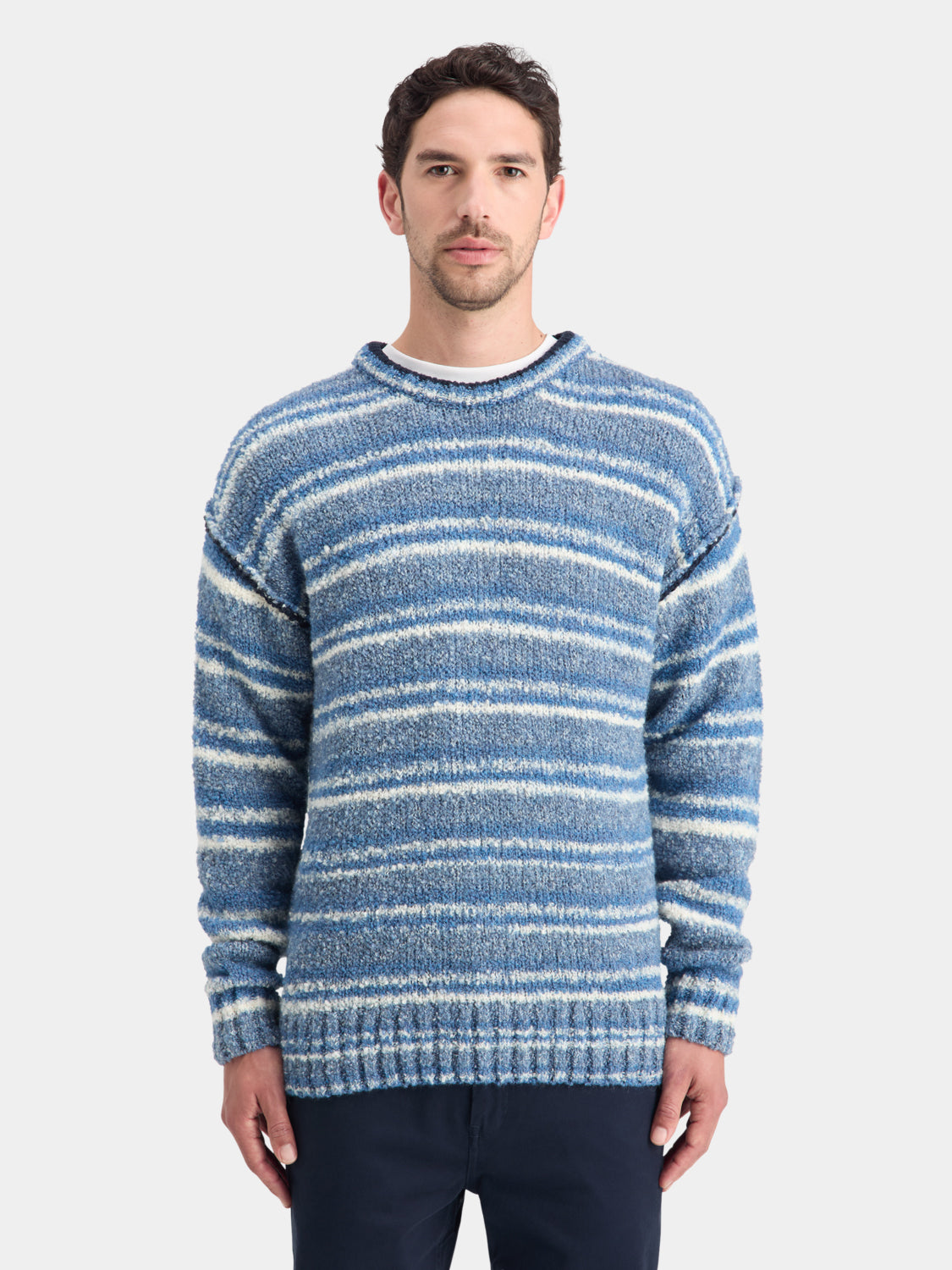 Drop shoulder boucle pullover - Scotch & Soda NZ