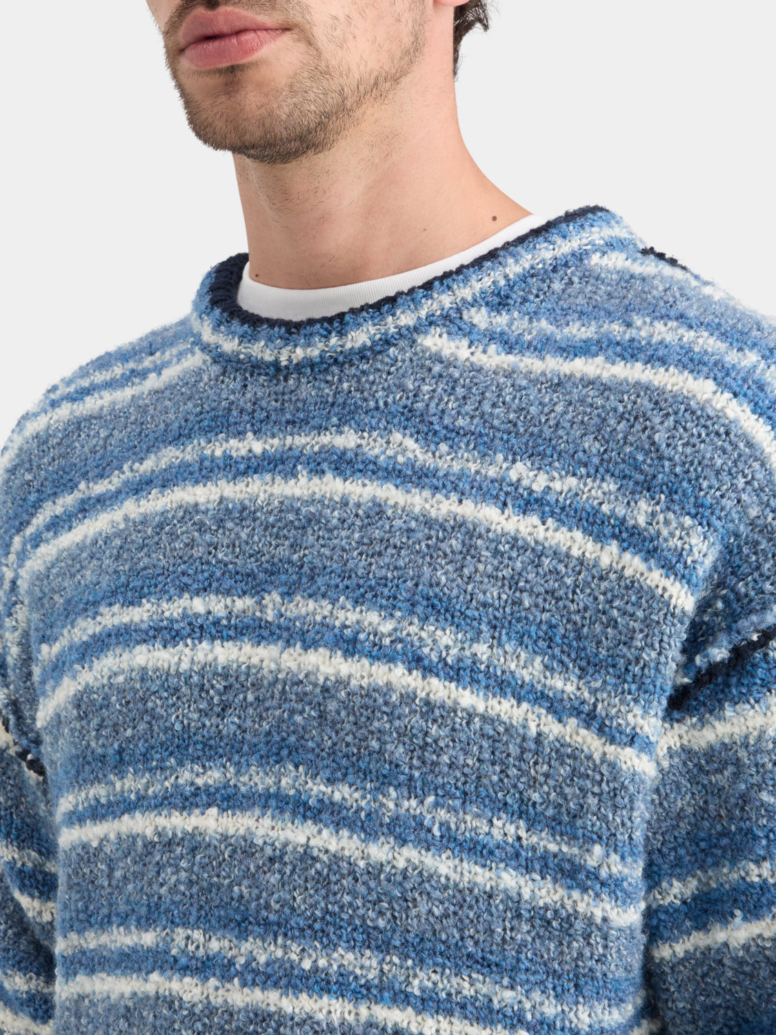 Drop shoulder boucle pullover - Scotch & Soda NZ