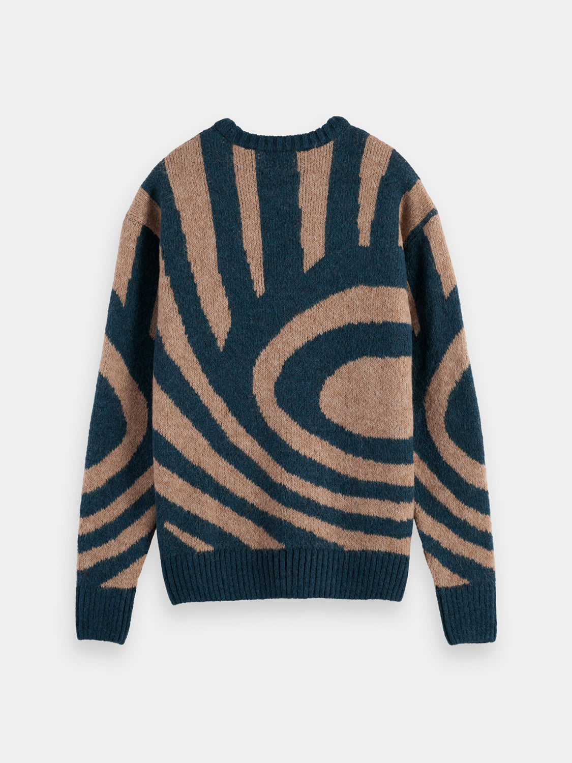 Drop shoulder fuzzy pullover