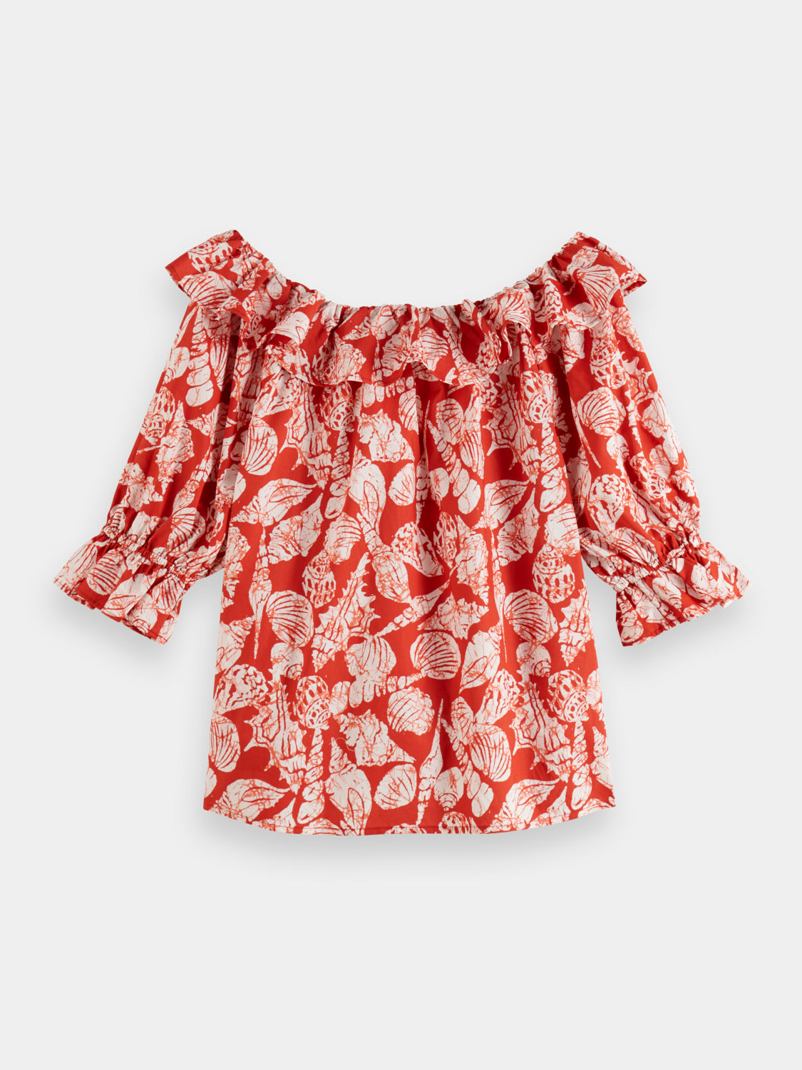 Off shoulder ruffle top - Scotch & Soda NZ